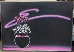 80s Neon Vase & Lights Framed Art