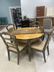 Round Pine Table & Chairs