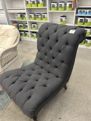 Grey Tufted chair
