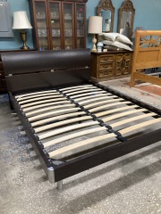 Espresso Finish Queen Bed-Frame