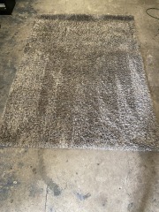 Dark Gray Wool 5x8ft Rug