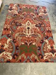 Wool Rad Green Tan Rug