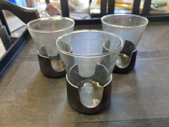 Vintage Corning Glass Snap Ware set of 3