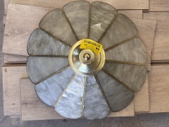 Anthropologie Daisy Capiz Flush Mount