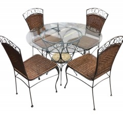 Glass Table And Four Chairs