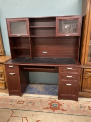 Cherry Executive Desk with Topper