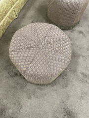 Taupe Diamond Pattern Poofs (each)