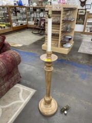 Wood Candlestick Floor Lamp