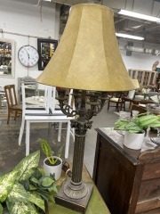 Vintage Bronze Candelabra Lamp