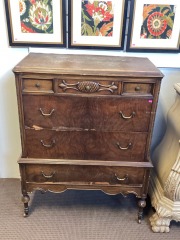 Wood Dresser w\/ Wheels