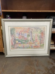 Eiffel Tower by Charles Cobelle Signed Lithograph