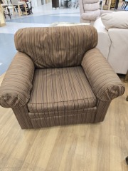 brown striped chair