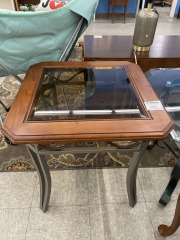 Glass Top End Table
