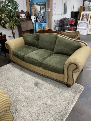 Thomasville Green & Tan Couch