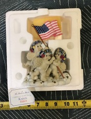 Danbury Mint 2003 Dreamsicles By Kristin Cherubs Raising The Flag