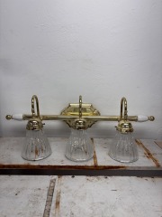 Elegant Brass 3 Bulb Vanity Light