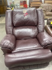 Leather MSU Bulldogs Recliner