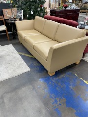 Tan Pleather Couch