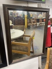 Brown Bead Detail Mirror (26x33)