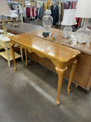 Honey Finish Wood Entryway Table