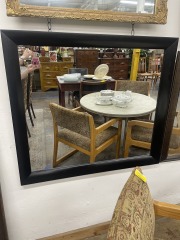 Simple Black Frame Mirror (39x35)