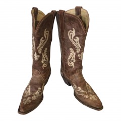 Corral Honey Cortez Embroidered Snip Toe Cowboy Boots Womens Sz 8 M Sty R1974