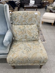 Floral Armless Armchair