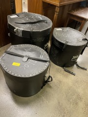 Set of 3 Vintage Drum Cases