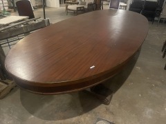 Large, Oval Mahogany Conference Table
