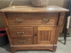 Antique Eastlake Oak Commode
