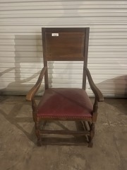 Single Antique Wooden Armchair
