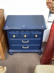 Blue Side Table w\/ Drawers