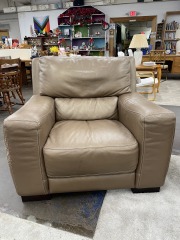 Legit Taupe Pleather Armchair