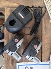 Worx 18V Charger and Two Batteries