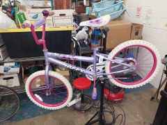 PINK & PURPLE HUFFY SEA STAR 1 SPEED KIDS BIKE W\/20\