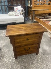 Wood Farmhouse Nightstand