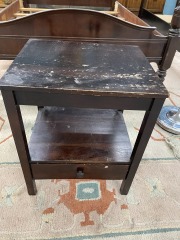 Simple Dark Wood Nightstand