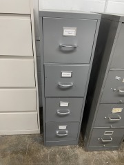 Classic Grey Four Drawer Filing Cabinet