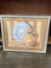 Pastel Pitcher & Plate Original Art