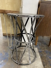 Metal Banded Plant Stand