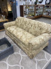 Gold Rolled Arm Sofa