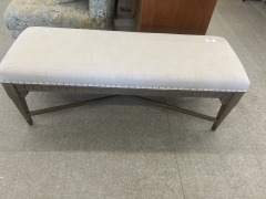 Wood & Linen Bench