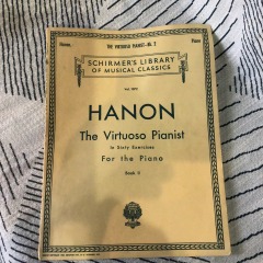 vintage edition of Hanon: The Virtuoso Pianist, Book II, published by G. Schirmer, Inc.