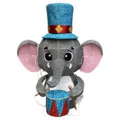 24\u201d LED Tinsel Elephant