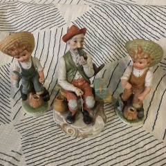 3 Vintage Porcelain Home Decor Figurines