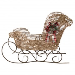30\u201d LED Twinkle Grapevine Sleigh