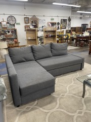 Simple Grey L-Shaped Couch (Must Love Dogs!)