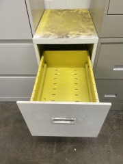 White & Yellow HUN Two-Drawer Filing Cabinet