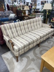 Vintage Cream Striped Couch