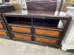 Geometric Wood TV Stand